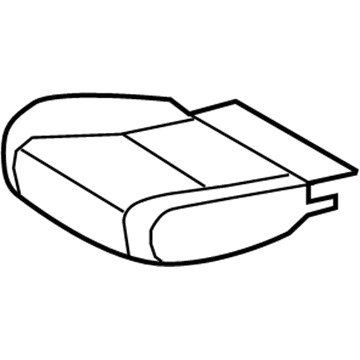 71072-0C250-B3 Toyota Cushion Cover, Gray, Driver Side Illustration 1 of 1