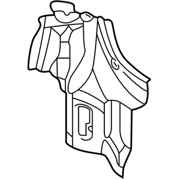 64805-08010 Toyota Gusset, Lower Passenger Side Illustration 1 of 1