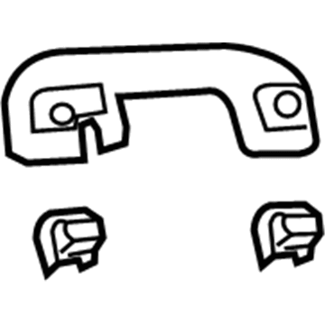 74610-06130-B0 Toyota Grip Handle, Gray, Rear Passenger Side Illustration 1 of 1