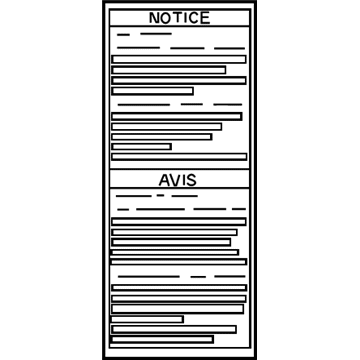 Toyota 41992-08010 Info Label