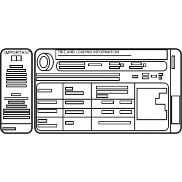 Toyota 42661-WAA12 Tire Pressure Label