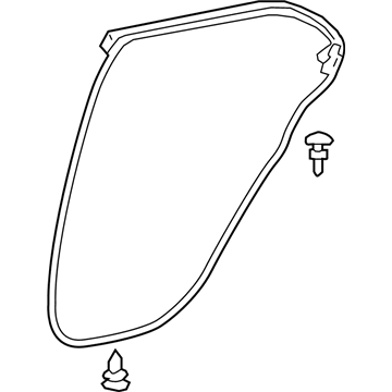 67872-12580 Toyota Door Weatherstrip, Driver Side Illustration 1 of 1