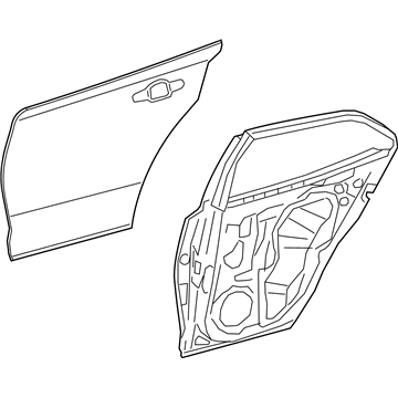 67003-02531 Toyota Door Shell, Passenger Side Illustration 1 of 1
