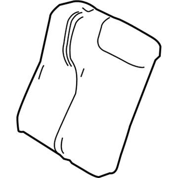 71077-06N40-A3 Toyota Seat Back Cover, Beige, Passenger Side Illustration 1 of 1