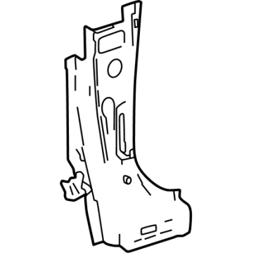 61103-AK010 Toyota Reinforcement Sub-Assembly, Cowl Side, Passenger Side Illustration 1 of 1