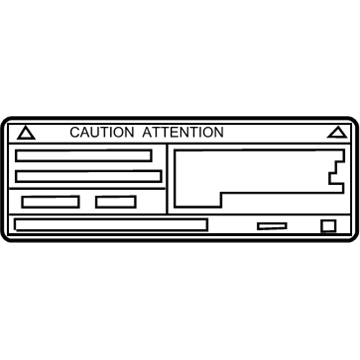 Toyota 88723-47190 A/C Label