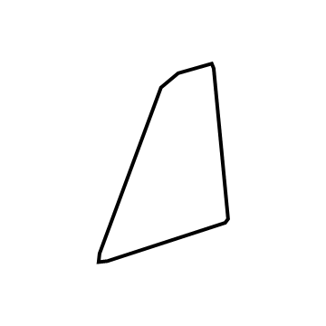 68124-0R100 Toyota Fixed Glass, Driver Side Illustration 1 of 1