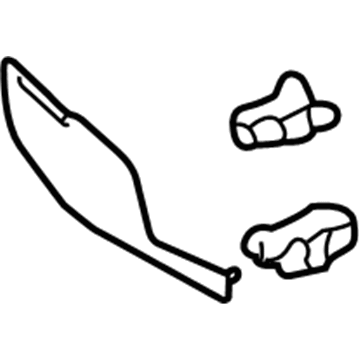 Toyota 58833-35030-B0 Side Trim Panel, Fawn, Upper Driver Side 58833-35030-B0 Toyota Side Trim Panel, Fawn, Upper Driver Side Illustration 1 of 1