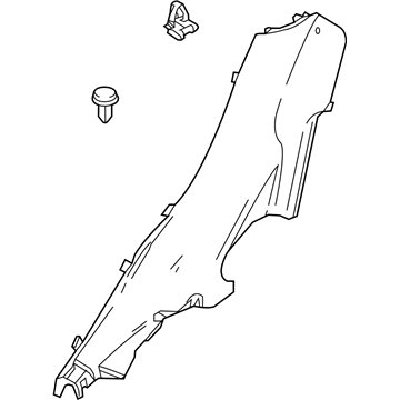62510-WB002 Toyota Lower Quarter Trim, Passenger Side Illustration 1 of 1