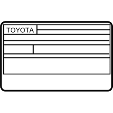 11298-28410 Toyota Emission Label Illustration 1 of 1