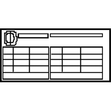 42661-33780 Toyota Tire Pressure Label Illustration 1 of 1
