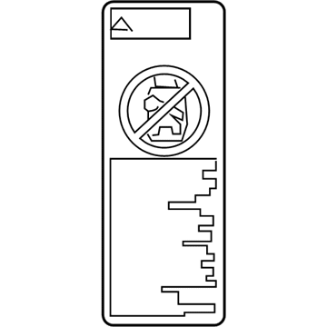 Toyota 74596-53010 Air Bag Label