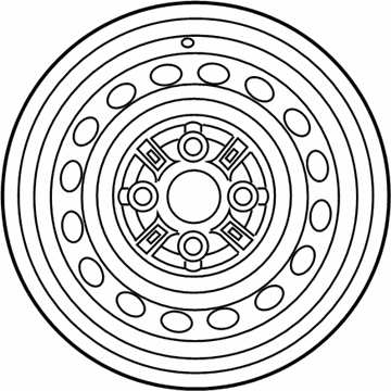 42611-52120 Toyota Wheel, Steel Illustration 1 of 1
