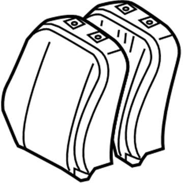 71568-12081-B1 Toyota Seat Back Pad, Front Illustration 1 of 1