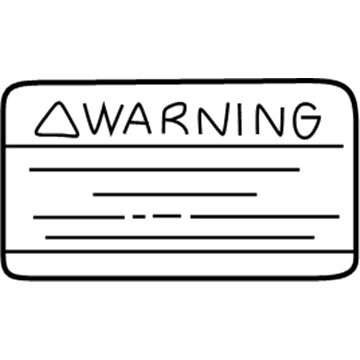 Toyota 74598-20010 Air Bag Label