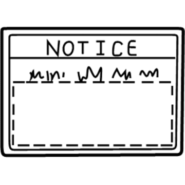 11289-20010 Toyota Plate, Spark Plug Caution Illustration 1 of 1