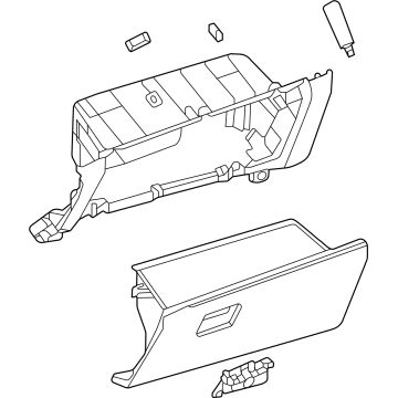 55303-0E090-E0 Toyota Glove Box Assembly, Brown, Lower Illustration 1 of 1