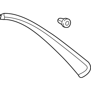 75055-02020 Toyota Drip Molding, Rear Passenger Side Illustration 1 of 1