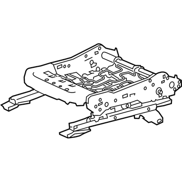 72010-02502 Toyota Cushion Frame, Passenger Side Illustration 1 of 1