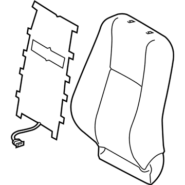 71073-0ZB10-A1 Toyota Seat Back Cover, Passenger Side Illustration 1 of 1