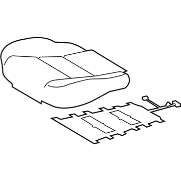 71071-0ZB60-B2 Toyota Cushion Cover, Gray, Passenger Side Illustration 1 of 1