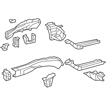 57102-06280 Toyota Member Sub-Assembly, Front Side, Driver Side Illustration 1 of 1
