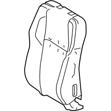 71552-02890 Toyota Seat Back Pad, Driver Side Illustration 1 of 1
