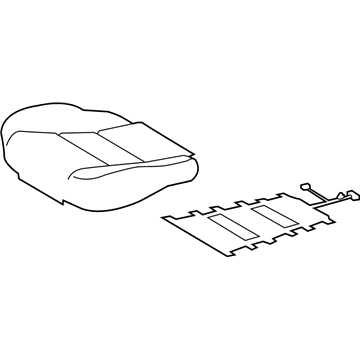 71072-0Z350-C7 Toyota Cushion Cover, Driver Side Illustration 1 of 1