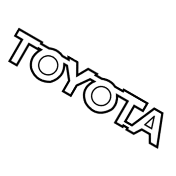 75444-0C010 Toyota Nameplate, Rear Illustration 1 of 1