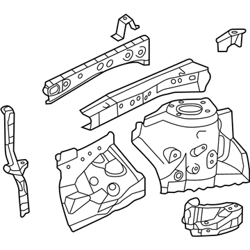 53701-06230 Toyota Apron Assembly, Passenger Side Illustration 1 of 1