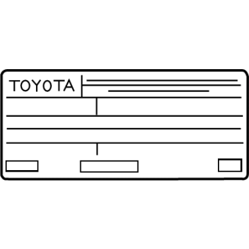 Toyota 11298-F0232 Emission Label
