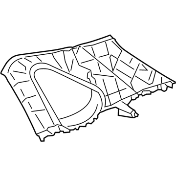 62480-0R090-B0 Toyota Upper Trim Panel, Gray, Inner Driver Side Illustration 1 of 1