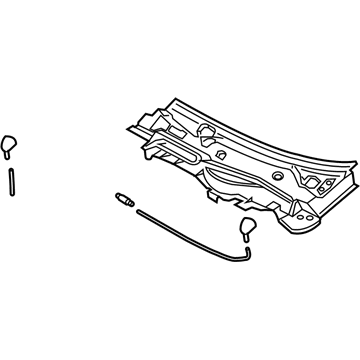55782-WB002 Toyota Cowl Grille, Driver Side Illustration 1 of 1
