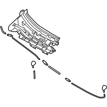 55781-WB002 Toyota Cowl Grille, Passenger Side Illustration 1 of 1