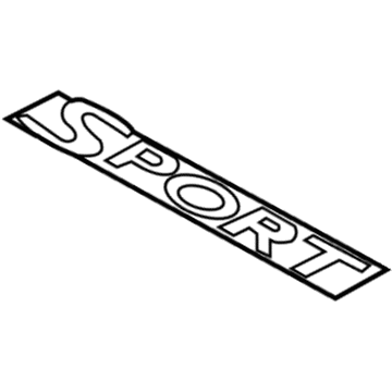 75443-33510 Toyota Nameplate, Rear Illustration 1 of 1