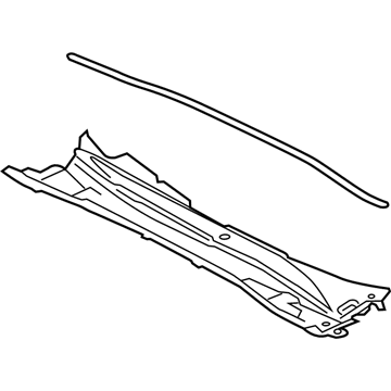 55708-06270 Toyota Cowl Grille, Front Illustration 1 of 1
