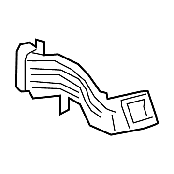 58863-06140 Toyota Center Duct, Driver Side Illustration 1 of 1
