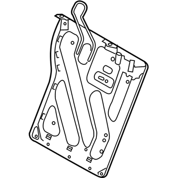 71017-02580 Toyota Seat Back Frame, Passenger Side Illustration 1 of 1