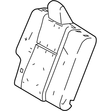 71651-02720 Toyota Seat Back Pad, Passenger Side Illustration 1 of 1