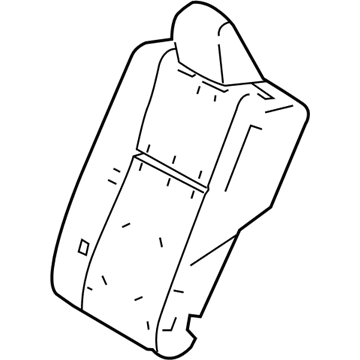 71652-02660 Toyota Seat Back Pad, Driver Side Illustration 1 of 1