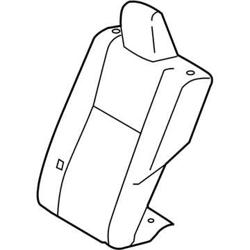 71078-02M80-B2 Toyota Seat Back Cover, Gray, Driver Side Illustration 1 of 1