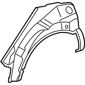 61632-06060 Toyota Outer Wheelhouse, Driver Side Illustration 1 of 1