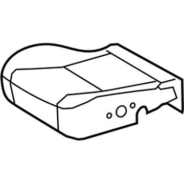 71072-02V40-B1 Toyota Cushion Cover, Gray, Front Driver Side Illustration 1 of 1