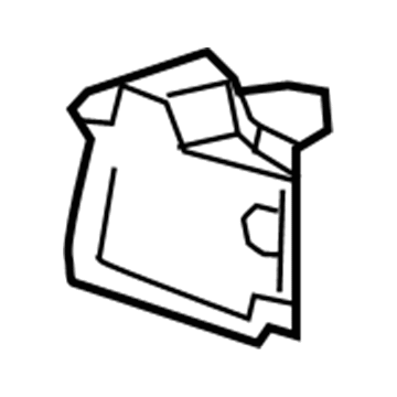 16691-25010 Toyota Air Guide Plate, Front Passenger Side Illustration 1 of 1