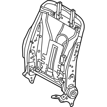 71640-47110 Toyota Seat Back Frame, Driver Side Illustration 1 of 1