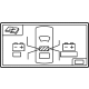 Toyota 288A2-25070 Label, Battery Locat Toyota 288A2-25070 Label, Battery Locat