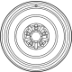 Toyota 42611-42471 Wheel, Spare Toyota 42611-42471 Wheel, Spare