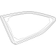 Toyota 62710-0E220 Quarter Glass, Black, Passenger Side