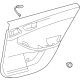 Toyota 67640-30W80-C5 Door Trim Panel, Black, Rear Driver Side