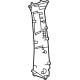 Toyota 62411-08070-A0 Upper Center Pillar Trim, Passenger Side